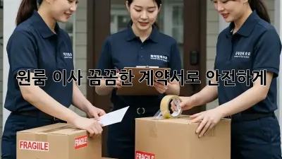 원룸 이사, 꼼꼼한 계약서로 안전하게!