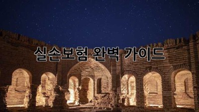 실손보험, 완벽 가이드
